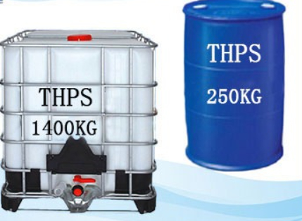 سعر جيد CAS 55566-30-8 Tetrakis (Hydroxymethyl) فوسفونيوم كبريت 75% (THPS 75%) المبيدات الحيوية و مضاعفات اللهب الانترنت